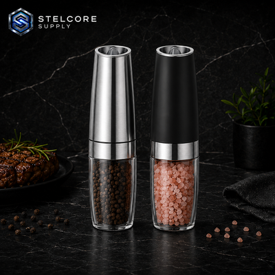 Electric Salt & Pepper Grinder — One-Hand Operation