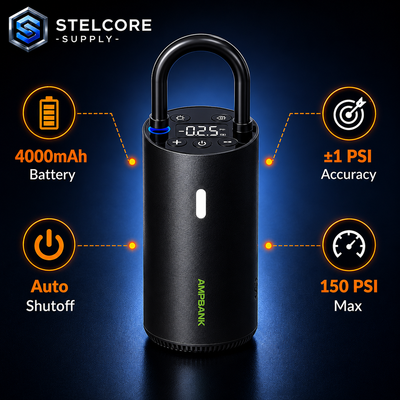 Smart Portable Tire Air Pump — Digital Display