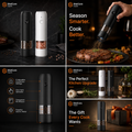 Electric Salt & Pepper Grinder — One-Hand Operation