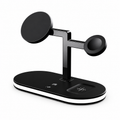 4-in-1 Magnetic Wireless Charging Station with LED Lamp — iPhone, Apple Watch & AirPods Fast Charger Stand