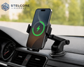10W Qi Wireless Fast Charging Car Mount — Universal Dashboard & Windshield Holder