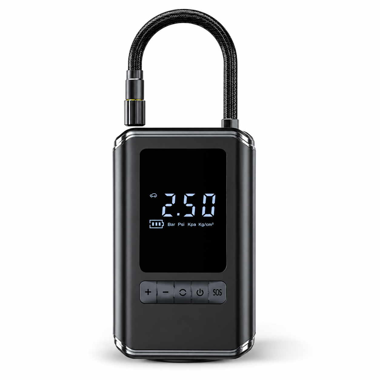 Portable Digital Tire Inflator with LED Display — Wireless Air Compressor for Cars, Bikes & Motorcycles