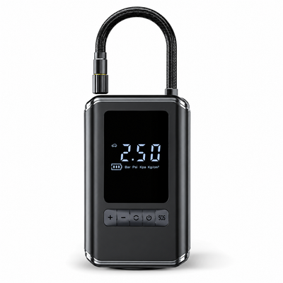 Portable Digital Tire Inflator with LED Display — Wireless Air Compressor for Cars, Bikes & Motorcycles