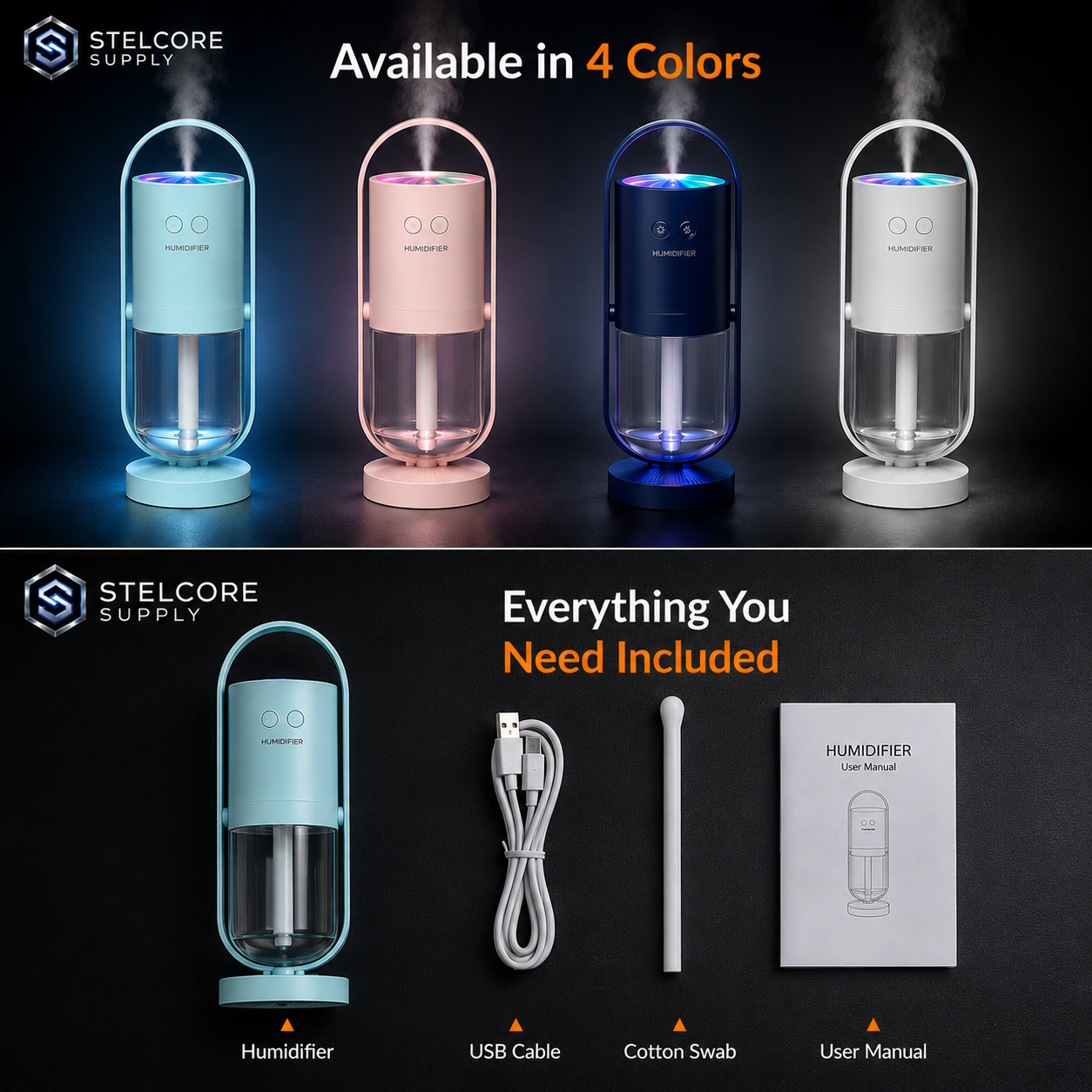 Magic Shadow USB Humidifier — Projection Night Light & Mist Maker