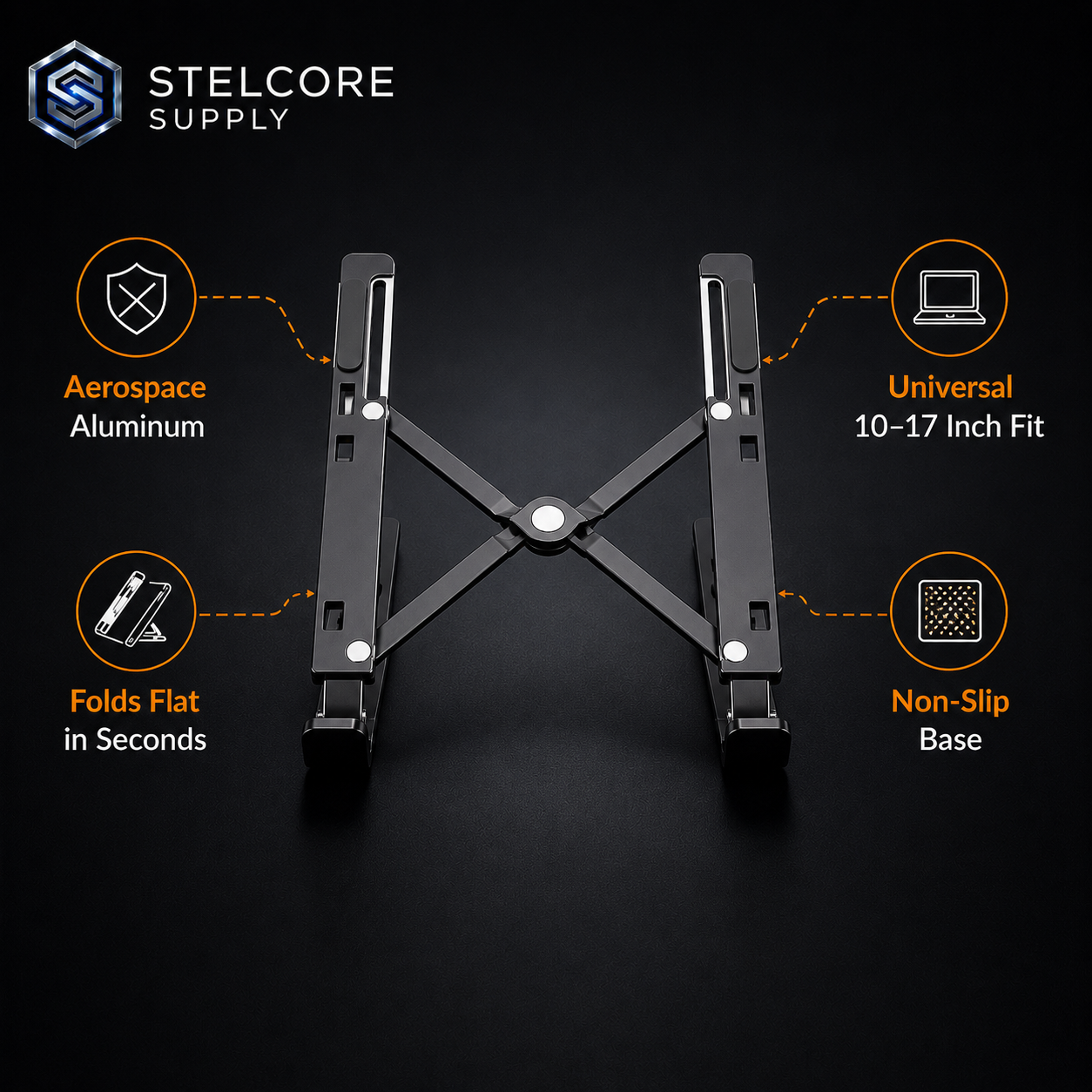 N3 Aluminum Laptop Stand — Foldable & Portable