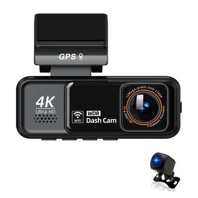 4K AI Dash Camera with ADAS — Lane Alert, Collision Warning, Night Vision
