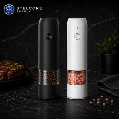 Electric Salt & Pepper Grinder — One-Hand Operation